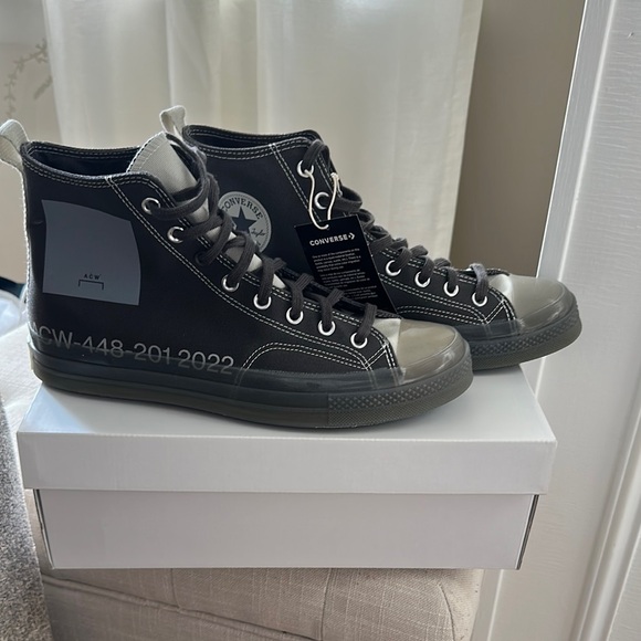 Converse Other - Converse Black and Gray High-Top Sneakers with Classic Design
